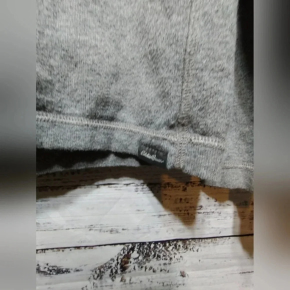 Eddie Bauer 1/4 Zip Heatheted Gray Sweater in Mens size Large Office Casual - Picture 2 of 6